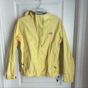 Yellow North Face Hyvent rain coat medium